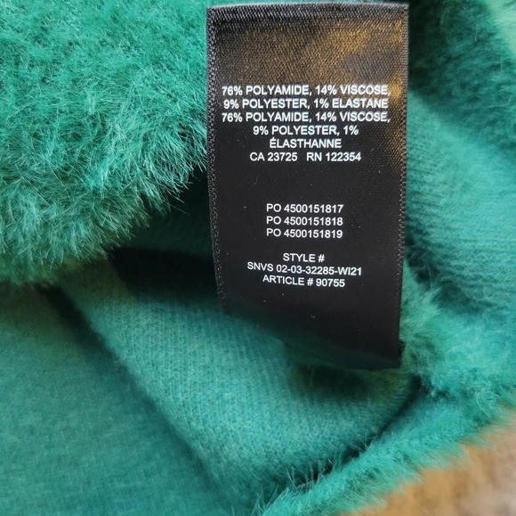 Aritzia Sunday Best Reese Fuzzy Green Cropped  Cardigan - Picture 8 of 11